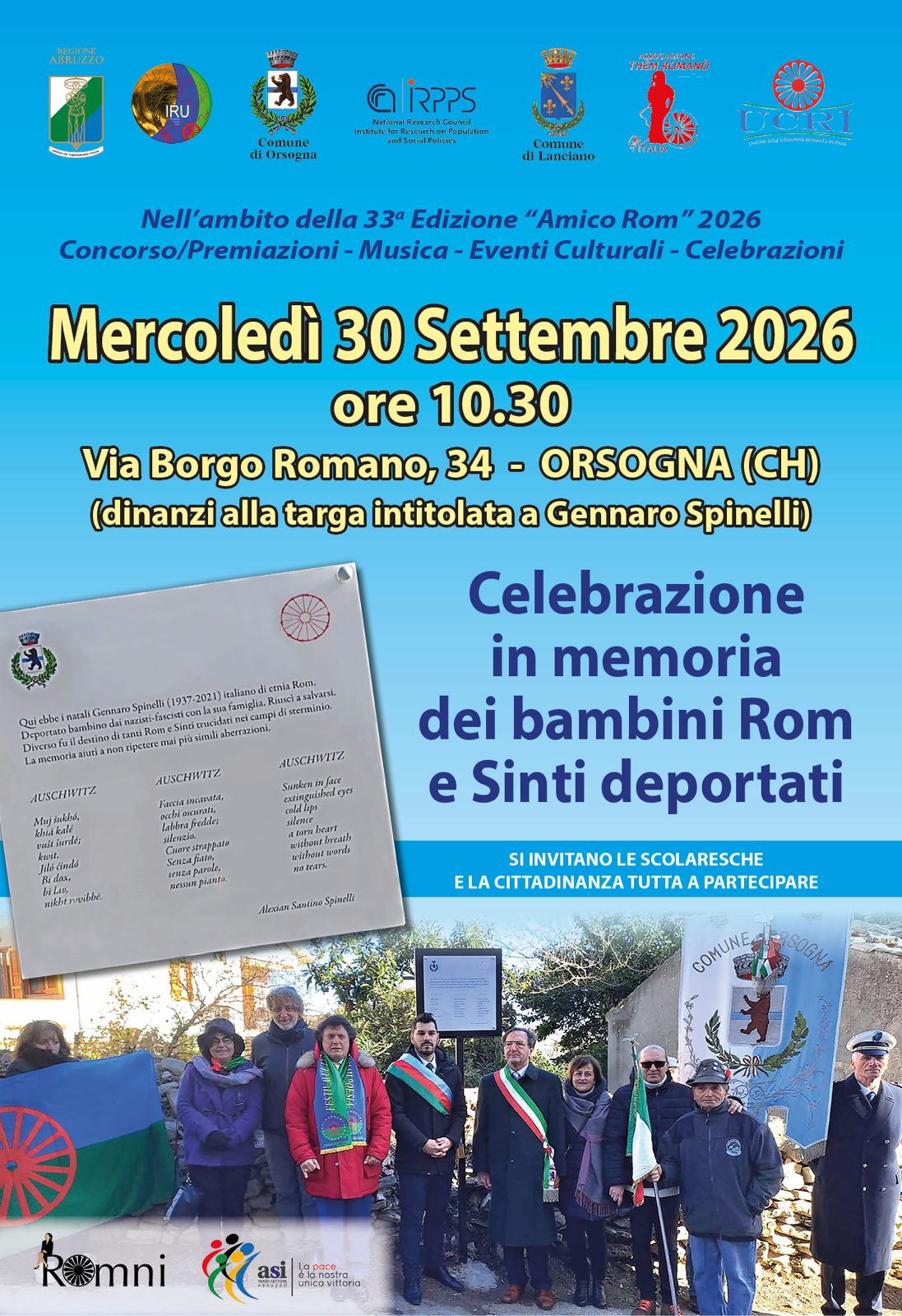 Commemorazione dei bambini rom e sinti deportati