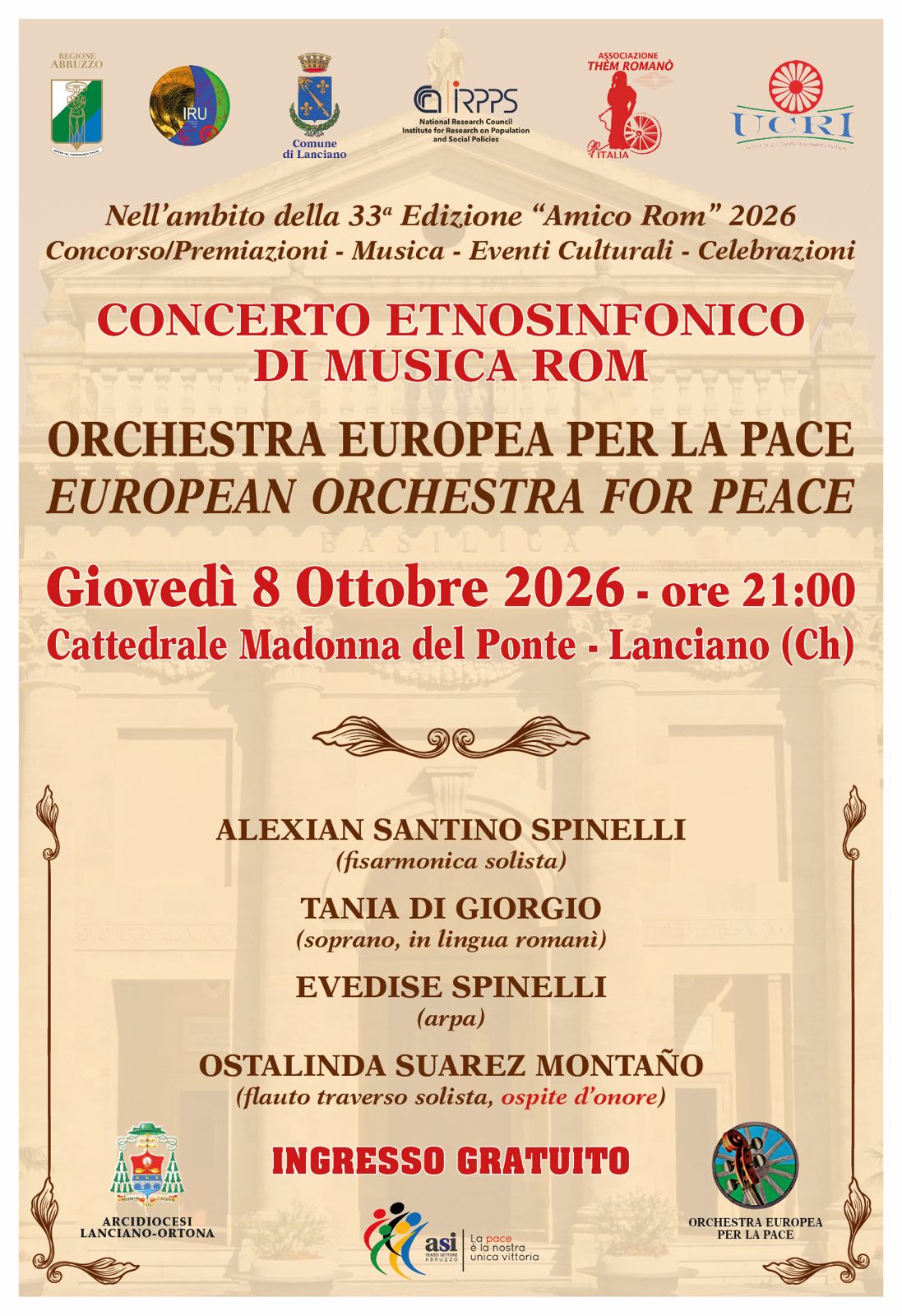 Concerto etnosinfonico di musica rom nella Cattedrale di Lanciano