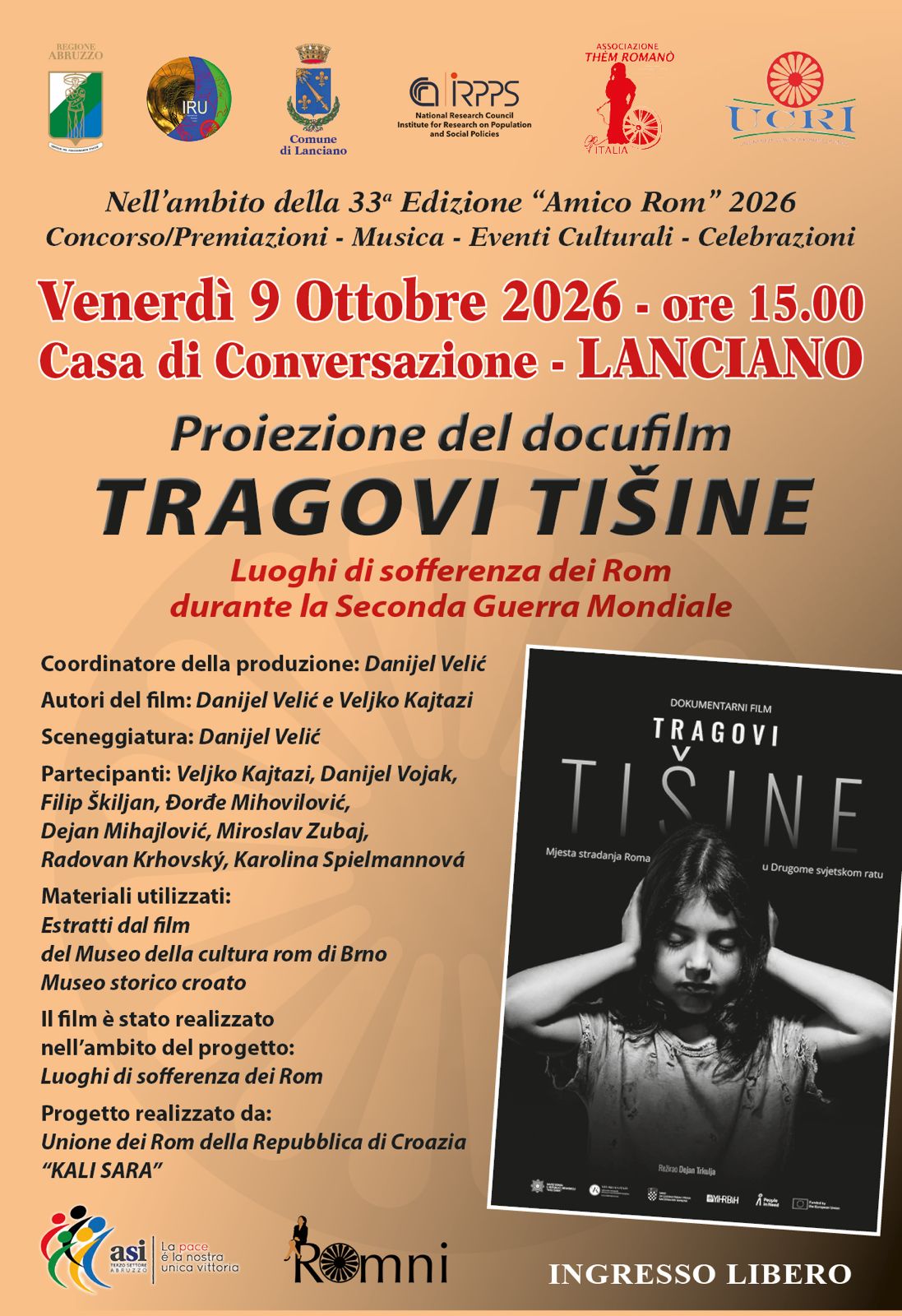 Locandina del docufilm Tragovi Tišine